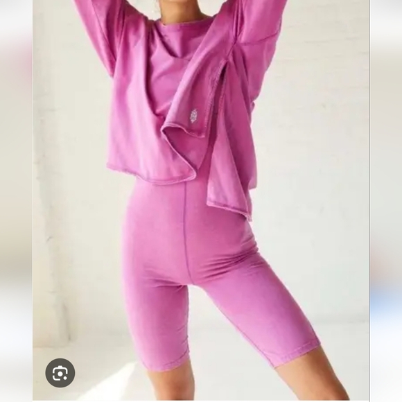 FP Movement by Free People Pants - Free People Movement Hot Shot One Piece Romper And Top - Magenta